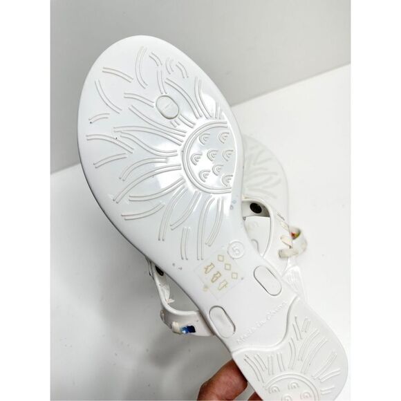Jack Rogers Sandals Womens Size 5 White Georgica Jelly Slip On Flats - Picture 8 of 9